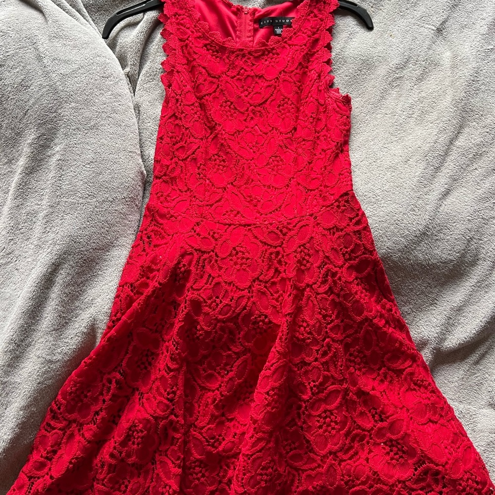 Red formal dress